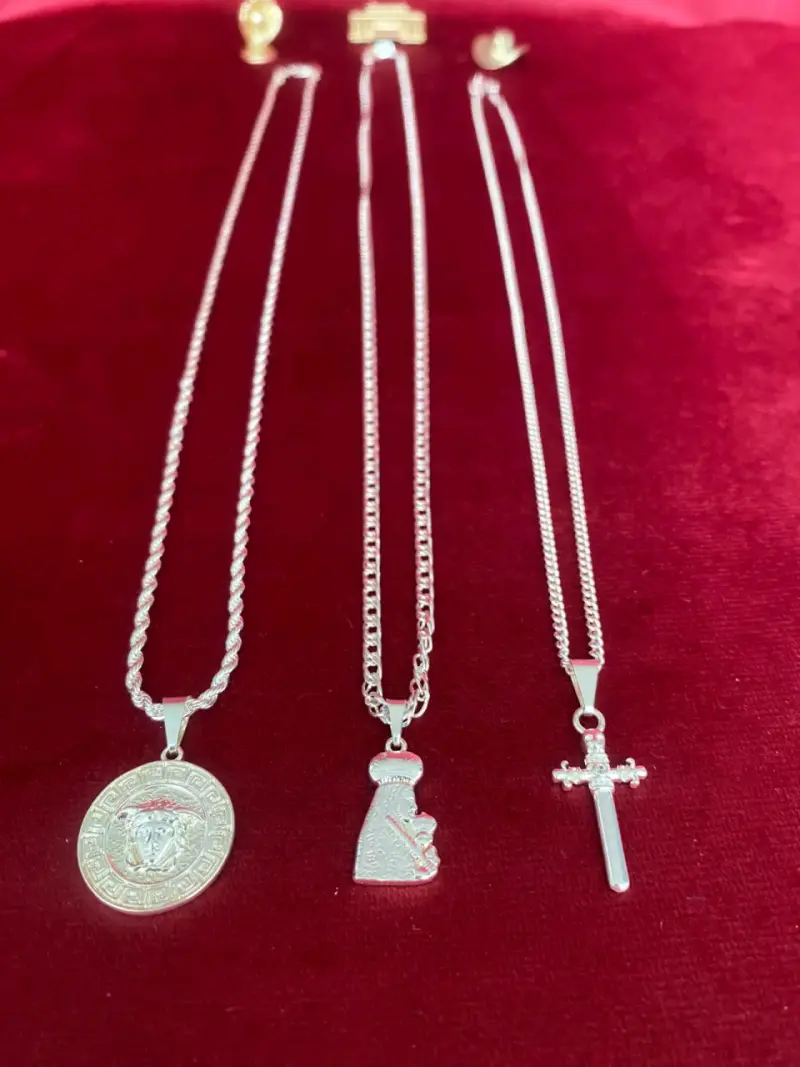 Collares de plata 925 Italiana con dijes - 1
