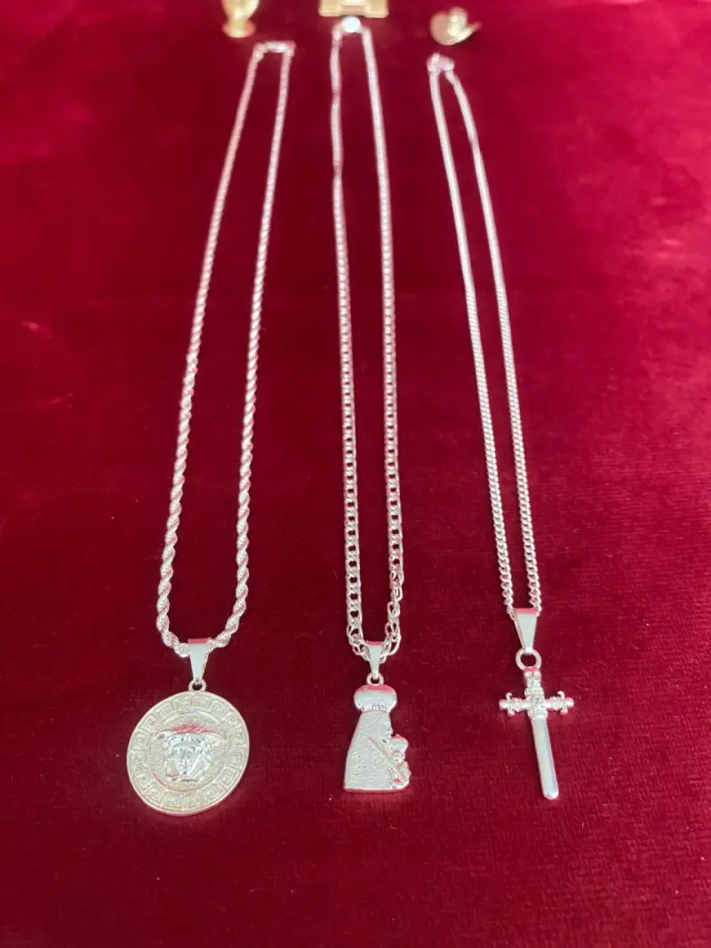 Collares de plata 925 Italiana con dijes - 2