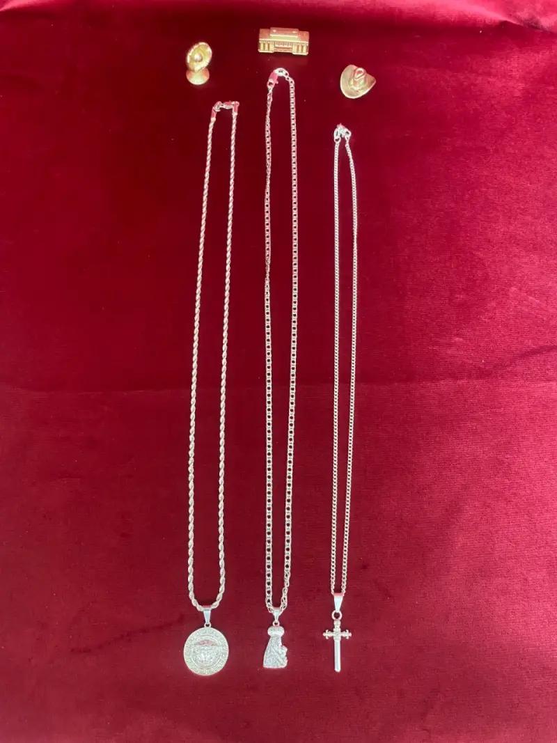 Collares de plata 925 Italiana con dijes - 3