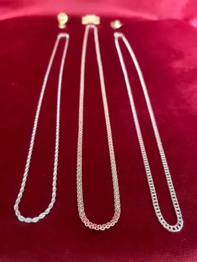 Conjunto de collares de plata 925 Italiana - miniatura 1