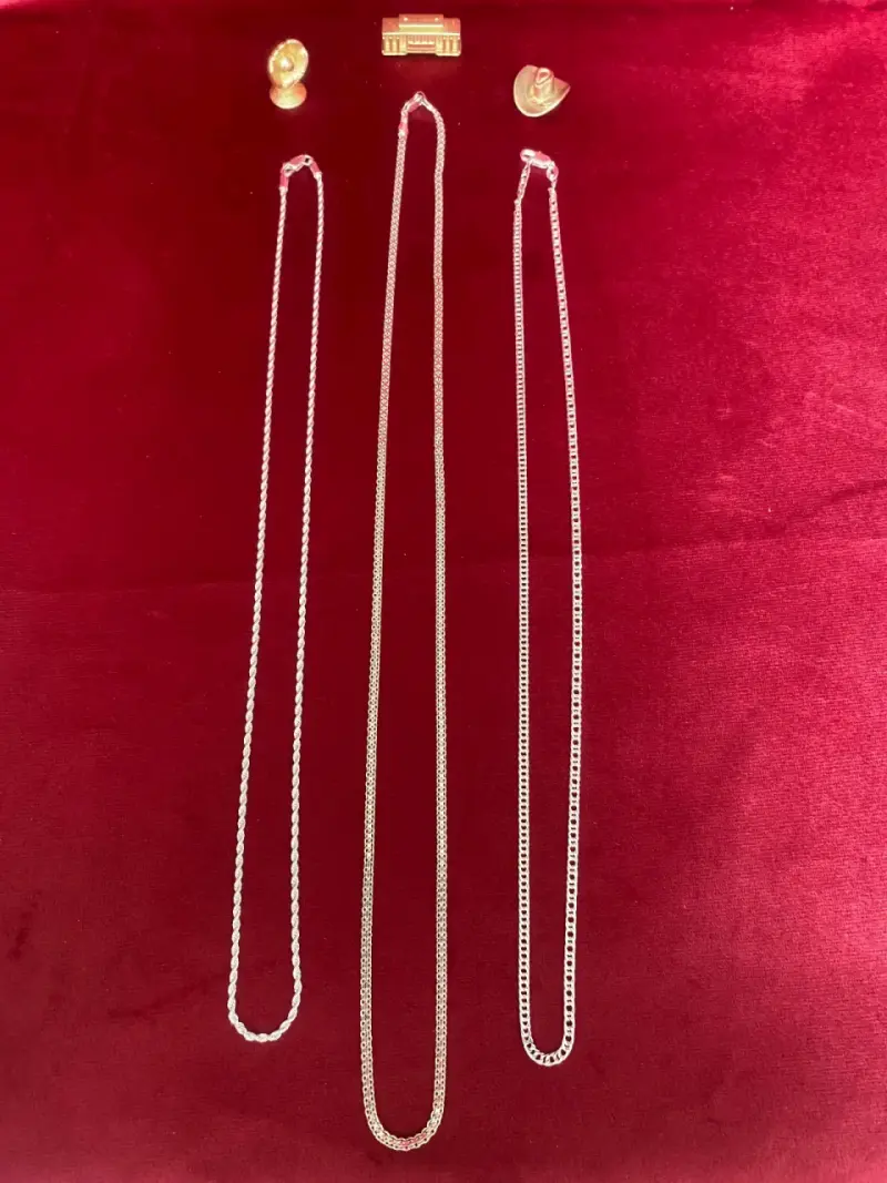 Conjunto de collares de plata 925 Italiana - 2