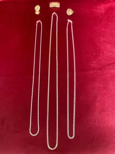Conjunto de collares de plata 925 Italiana - miniatura 2