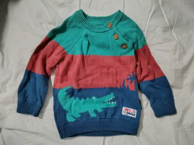 Suéter infantil con cocodrilo - miniatura 1