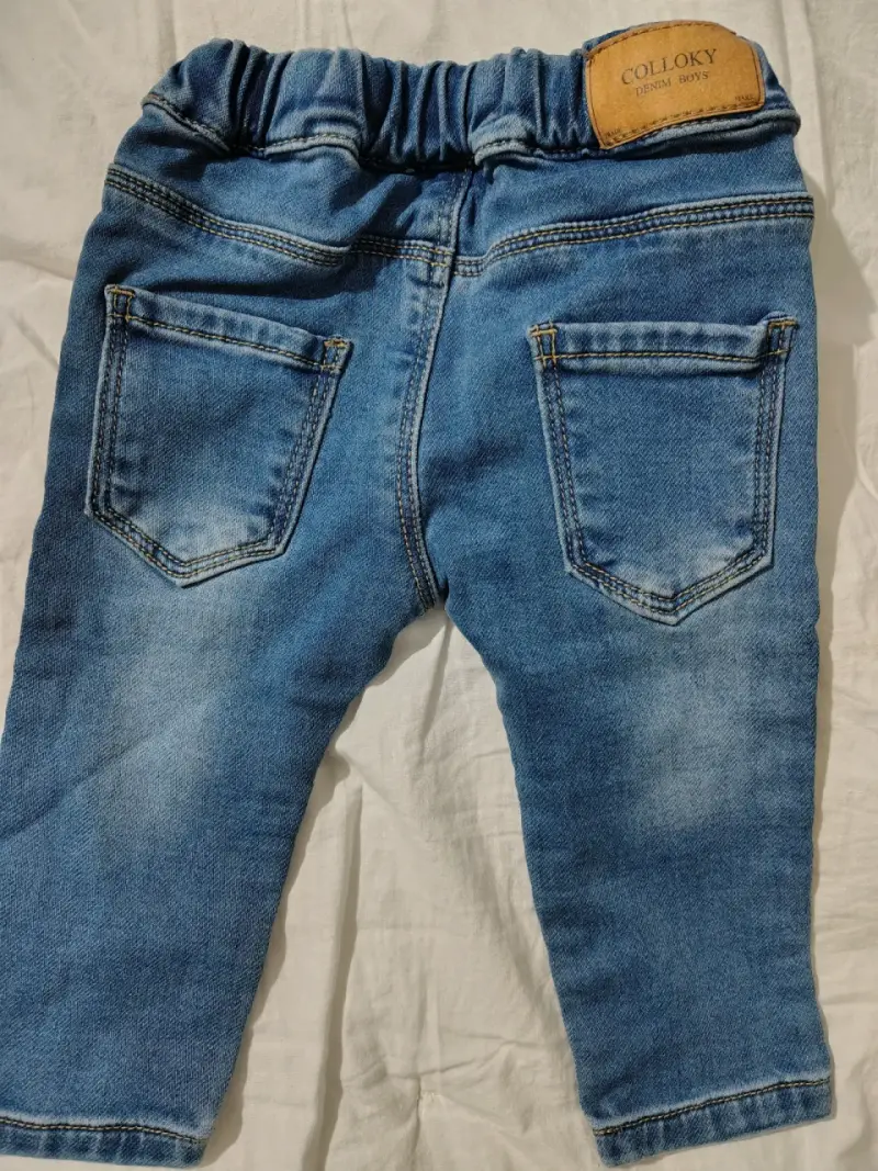 Jeans bebé azul con cordón 6-9 meses - 3