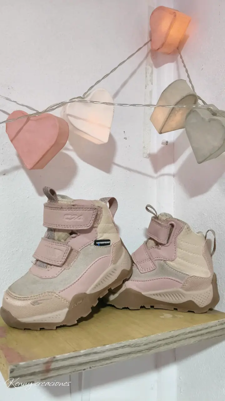 Botines impermeables rosa talla infantil - 1