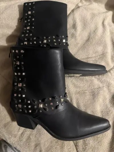 Botines negros con tachas Gotta - miniatura 1
