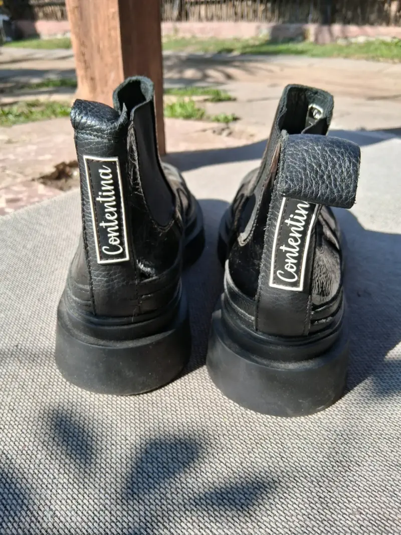 Botines negros de cuero - 3