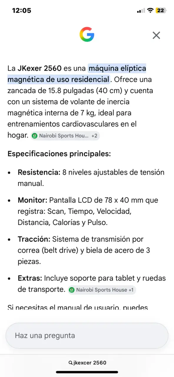 Bicicleta elíptica JKEXER 2580 - 5