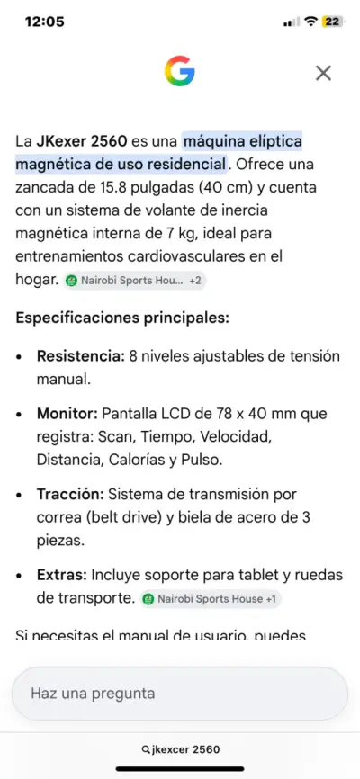 Bicicleta elíptica JKEXER 2580 - miniatura 5