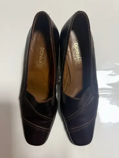Zapatos cuero marrón Donna 38 - miniatura 1