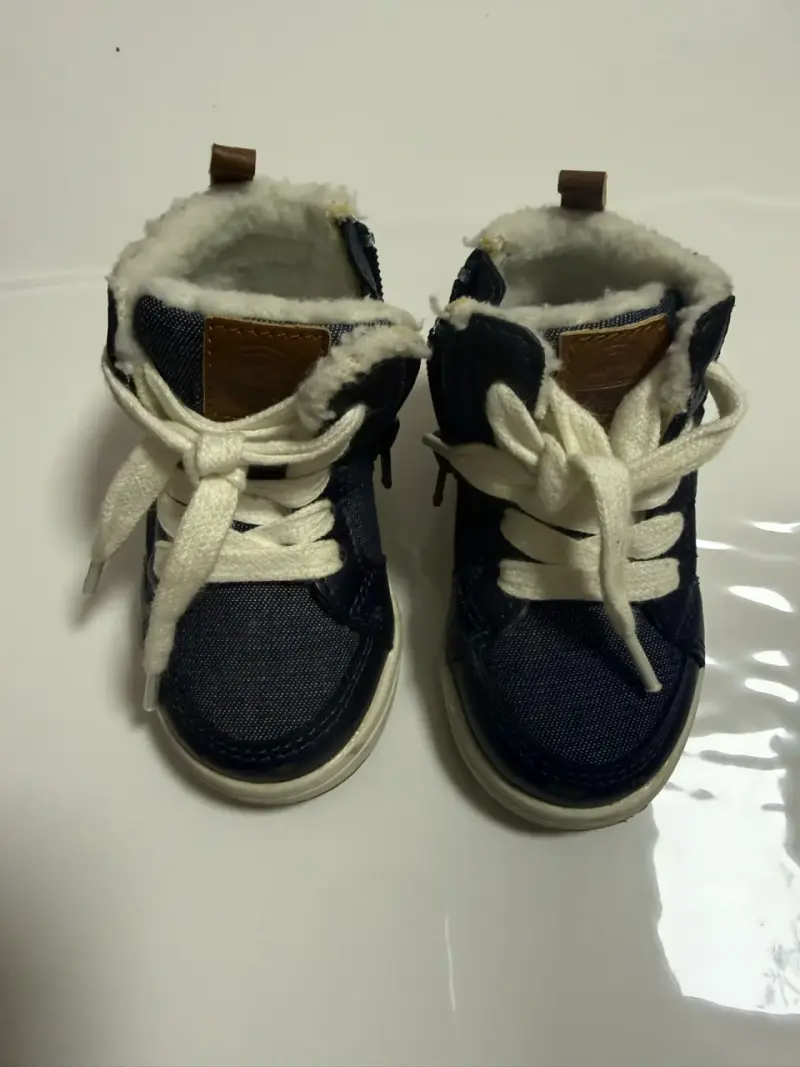 Botines azul con forro - 1