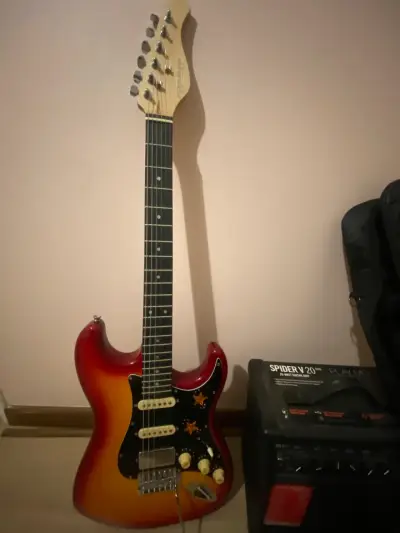 Guitarra eléctrica con amplificador y bolso - miniatura 5