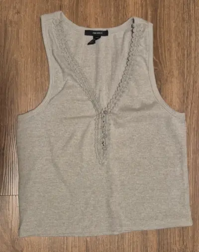 Polera sin mangas gris Forever 21 - miniatura 1