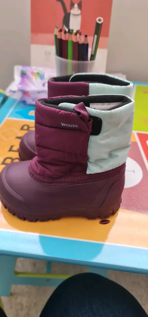 Botas nieve púrpura infantiles Decathlon - 1