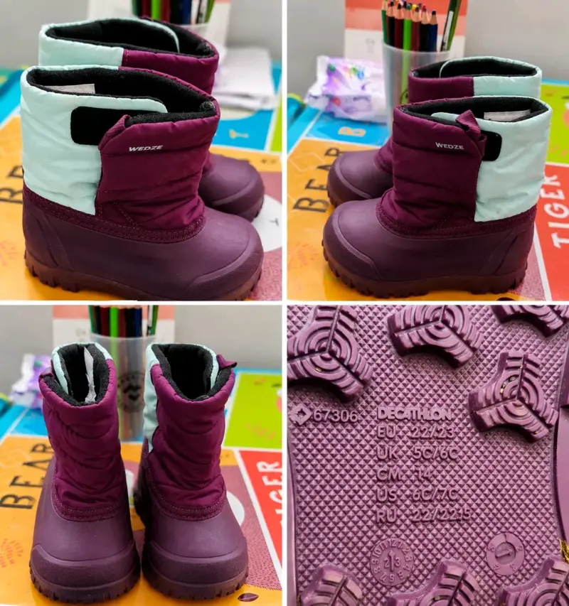 Botas nieve púrpura infantiles Decathlon - 2