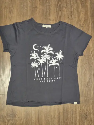 Polera gris estampado tropical - miniatura 1