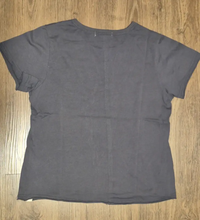 Polera gris estampado tropical - 2