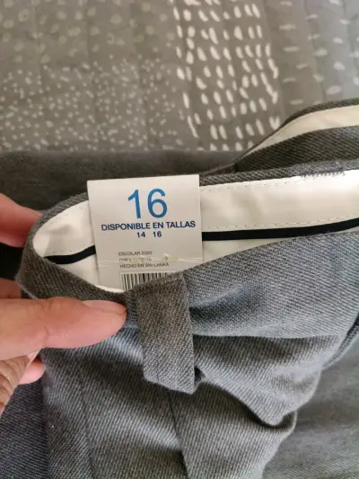 Pantalón escolar gris talla 16 - miniatura 1