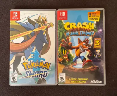 Juegos Nintendo Switch Pokémon Espada y Crash - miniatura 1