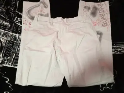 Pantalones blancos customizados - miniatura 2