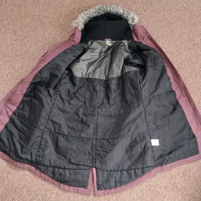 Parka mujer color lila / rosa con capucha - miniatura 2