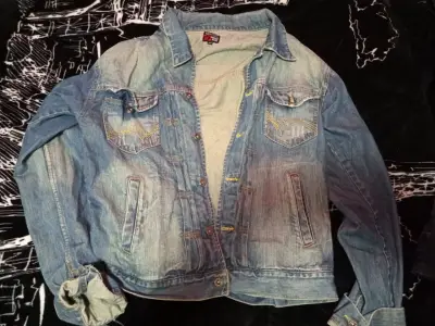 Chaqueta de mezclilla azul - miniatura 1