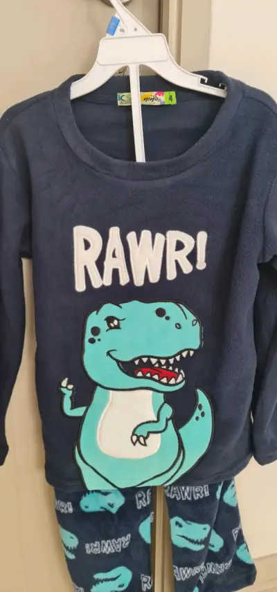 Pijama infantil dinosaurio azul - miniatura 1