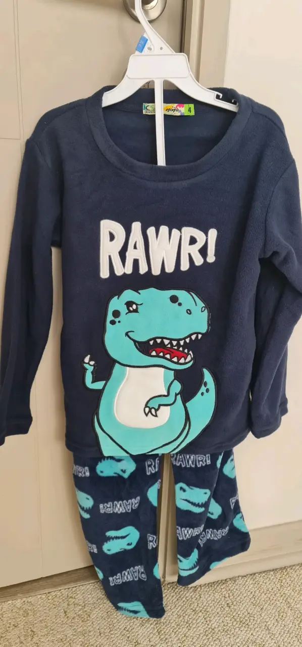 Pijama infantil dinosaurio azul - 2