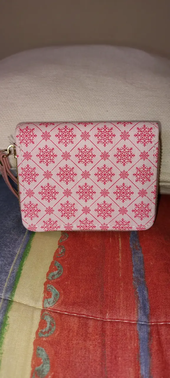 Monedero rosa con diseño navideño - 2