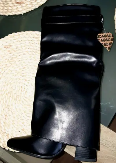 Botas altas negras de cuero talla 35 - miniatura 6