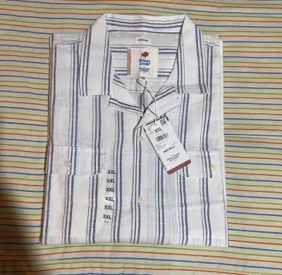 Camisa Hombre XXL Nueva – Diseño a Rayas Azul y Bl - miniatura 3