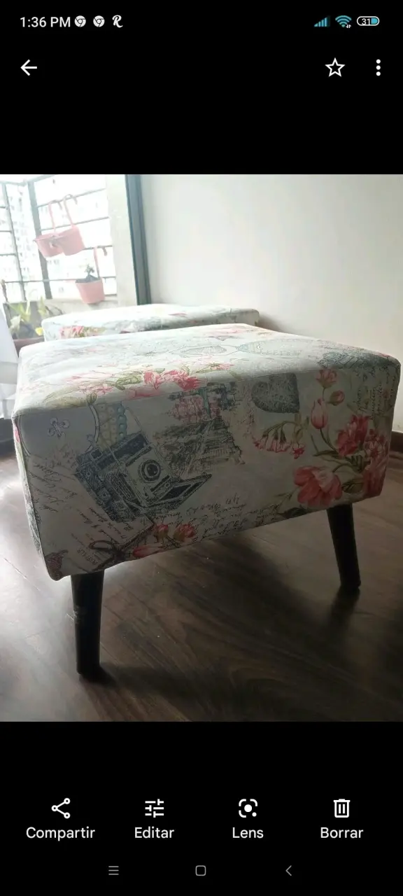 Puff floral decorativo - 2