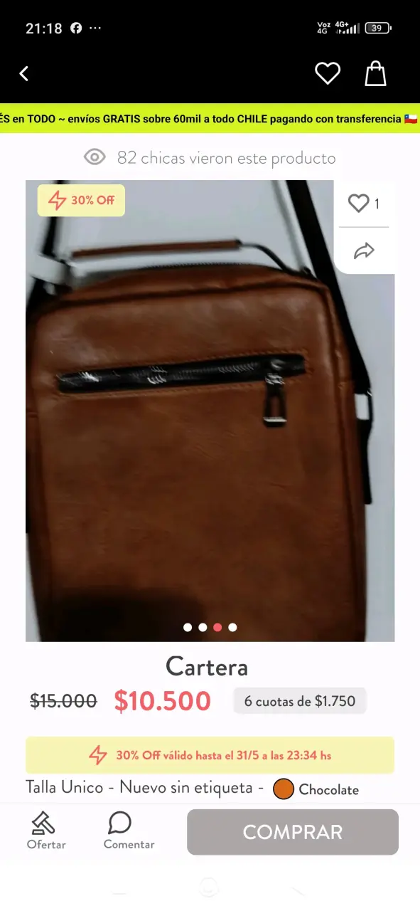 Cartera color chocolate - 2