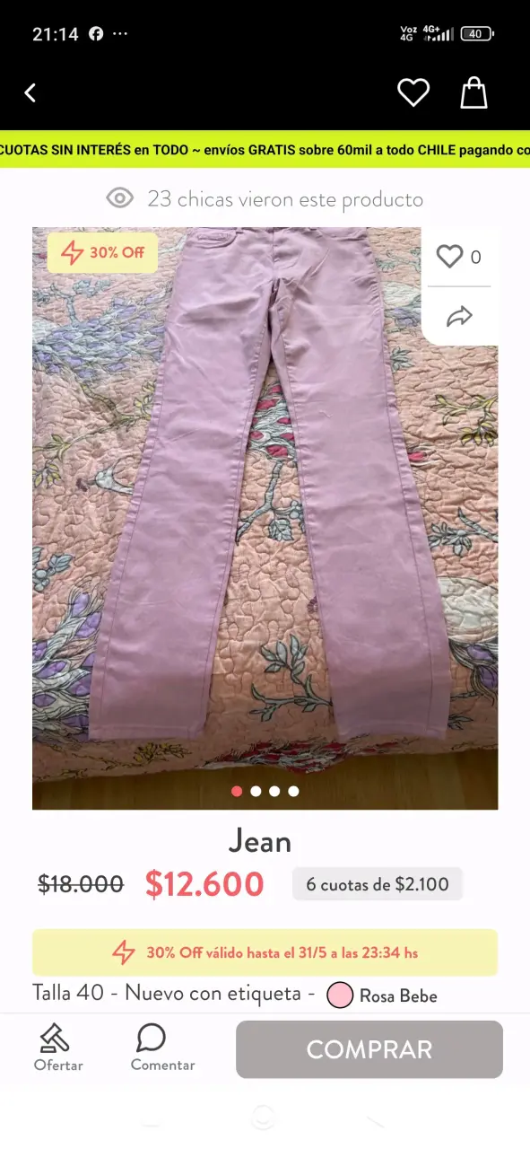 Pantalones rosados nuevos - 2