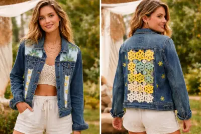 Chaqueta de mezclilla intervenida - miniatura 1
