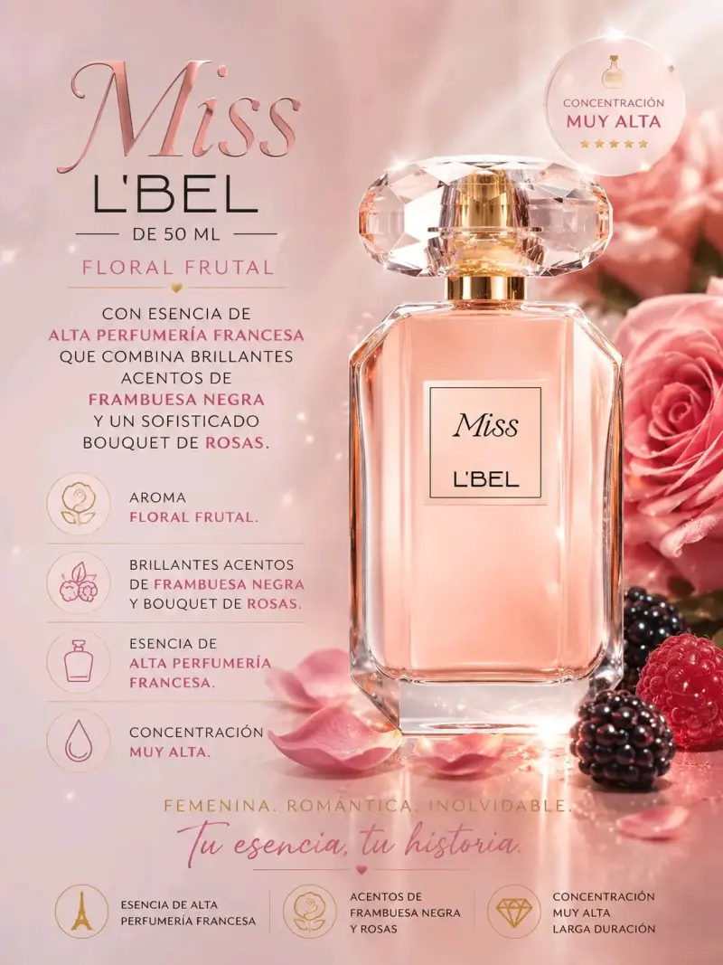Perfume Miss L'Bel Floral Frutal 50ml - 1