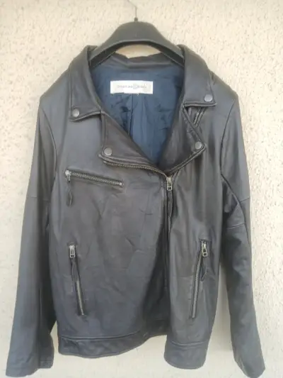 Chaqueta cuero negra Treasure & Bond - miniatura 1
