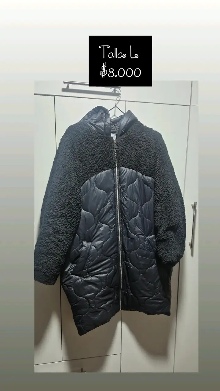 Chaqueta acolchada negra L