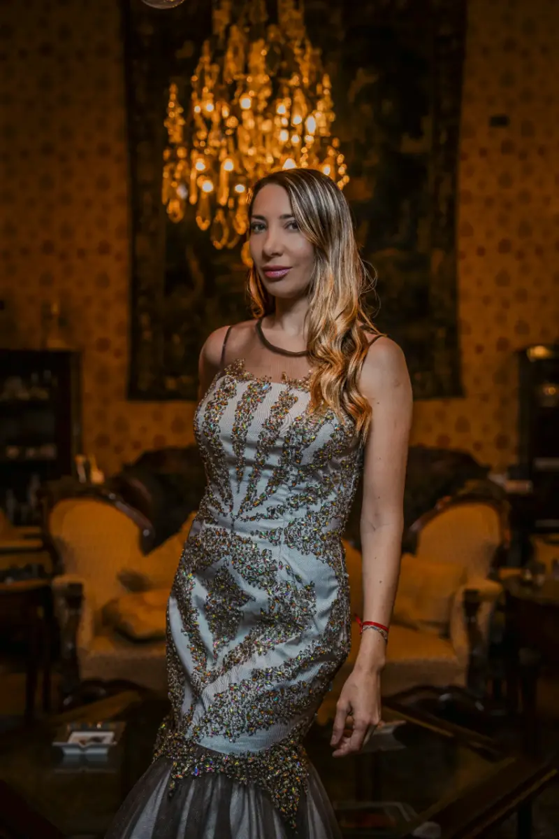Vestido de gala brillante - 2