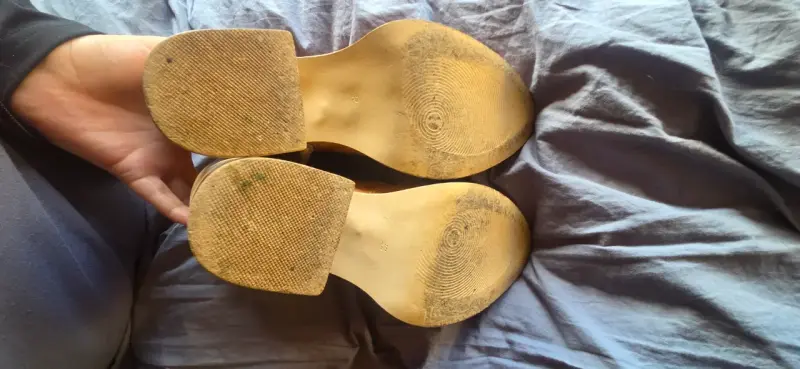 Botines de cuero camel con tacón - 3