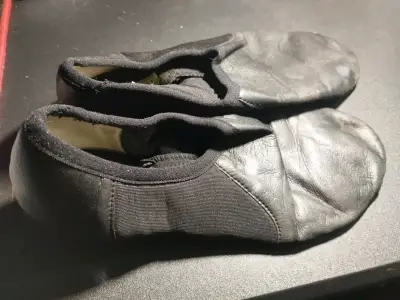 Zapatillas de jazz beige y negra - miniatura 2