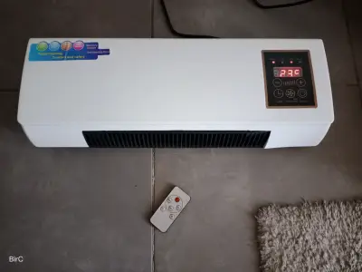 Calefactor/ventilador eléctrico mural con control - miniatura 1