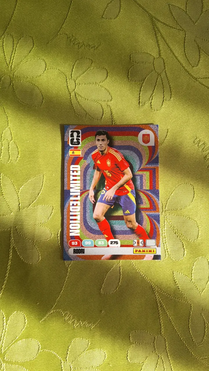 Tarjeta Panini Edición Limitada Rodrio
