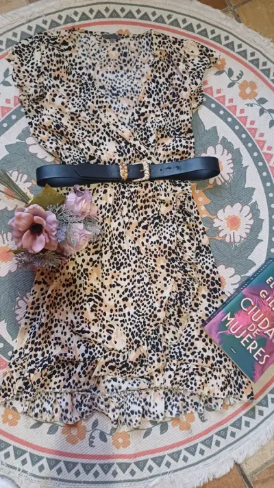 Vestido estampado animal print - miniatura 1
