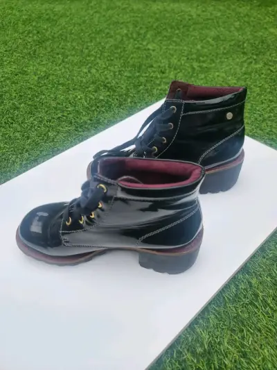 Botines negros charol mujer - miniatura 2