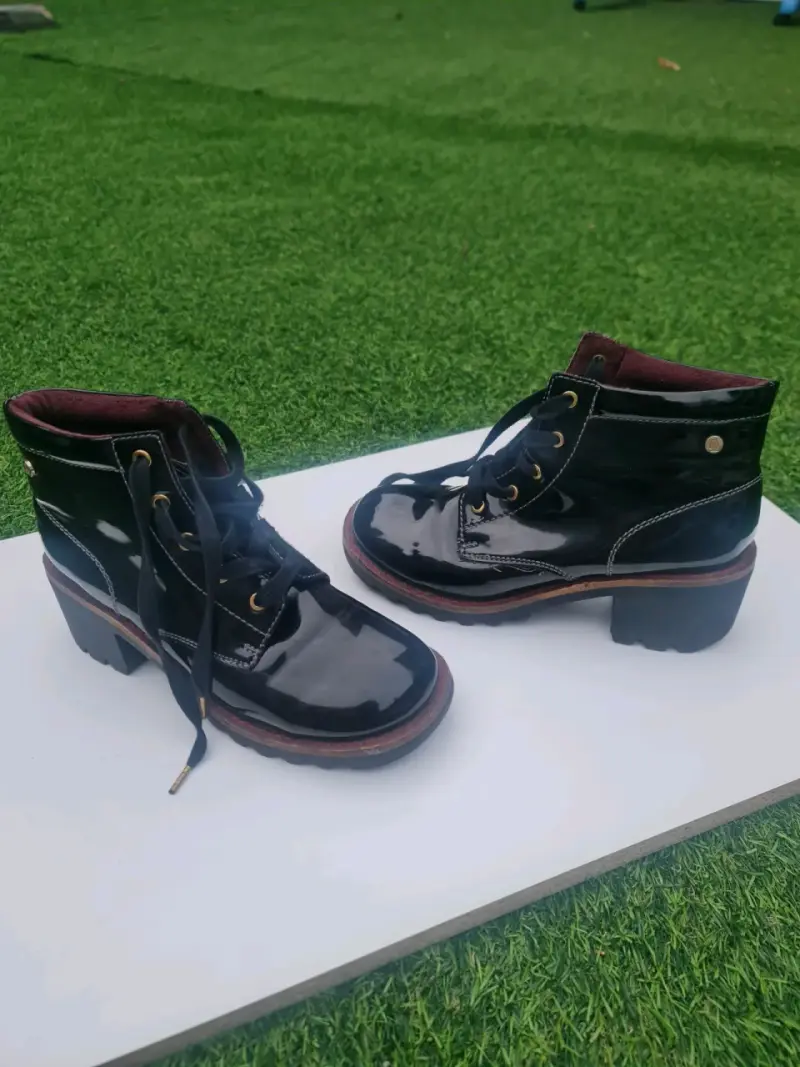 Botines negros charol mujer - 4