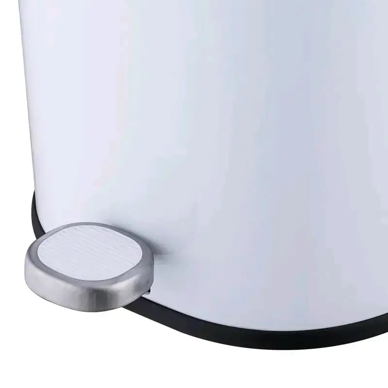 Basurero blanco con pedal - 3