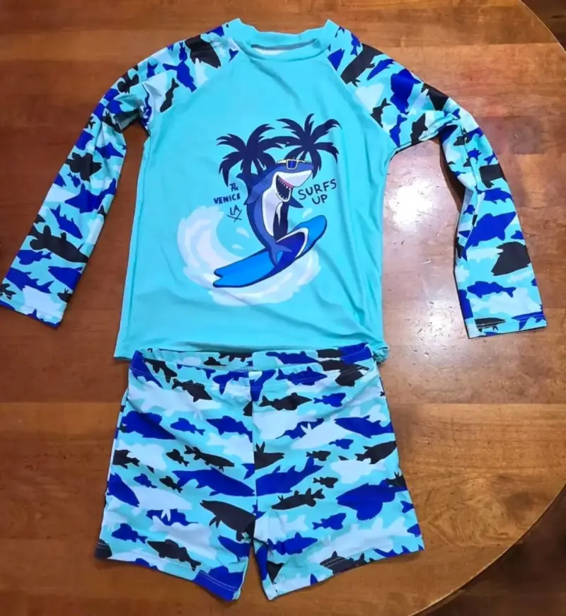 Traje de baño infantil surf azul - 3