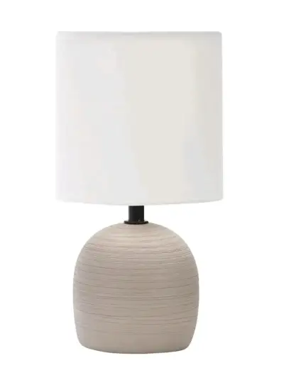 Lámpara de mesa beige - miniatura 1