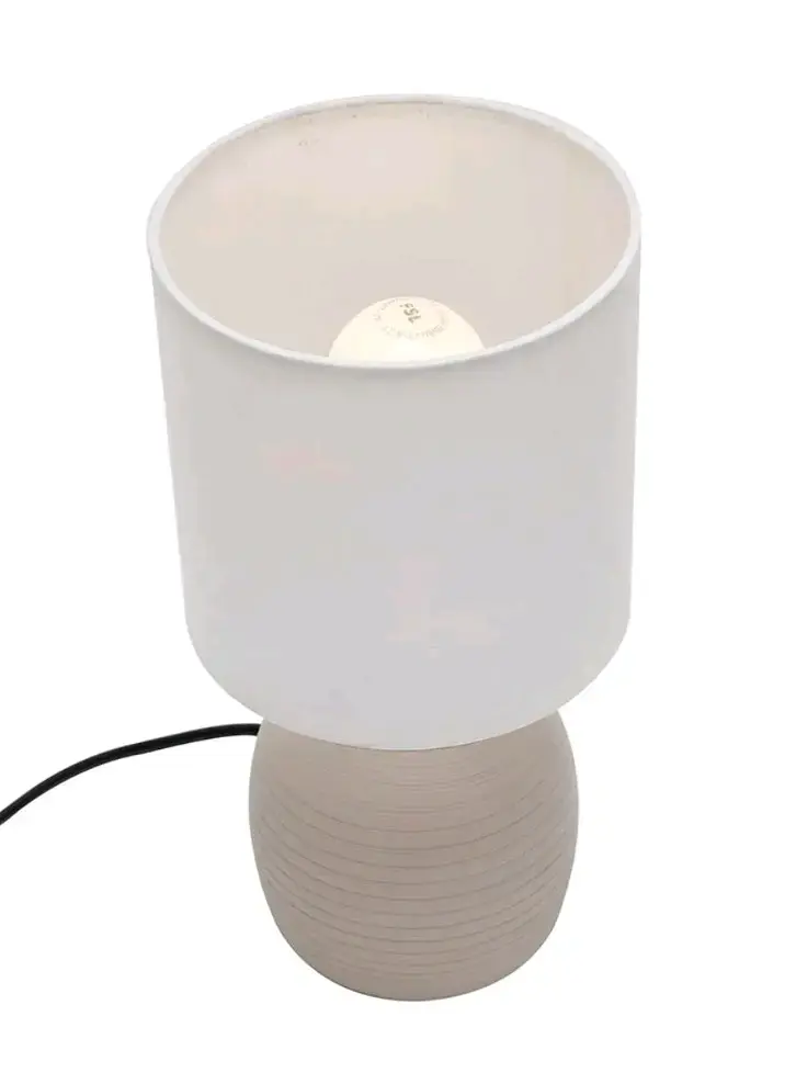 Lámpara de mesa beige - 3